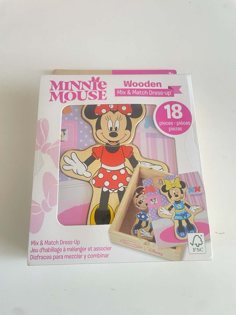 Melissa & Doug Disney Minnie Mouse Wooden Mix & Match Dress-Up Play Set 28